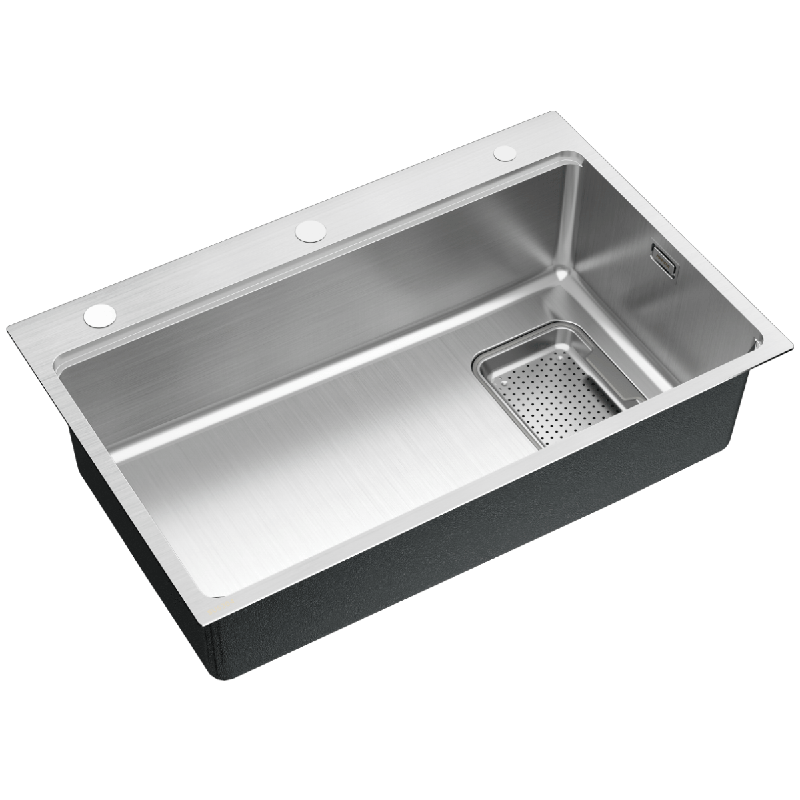 ARROW Kitchen Sink, Large Single Basin, 304 Stainless Steel, Vegetable Washing Basin, Dishwashing Sink, Integrated Basi