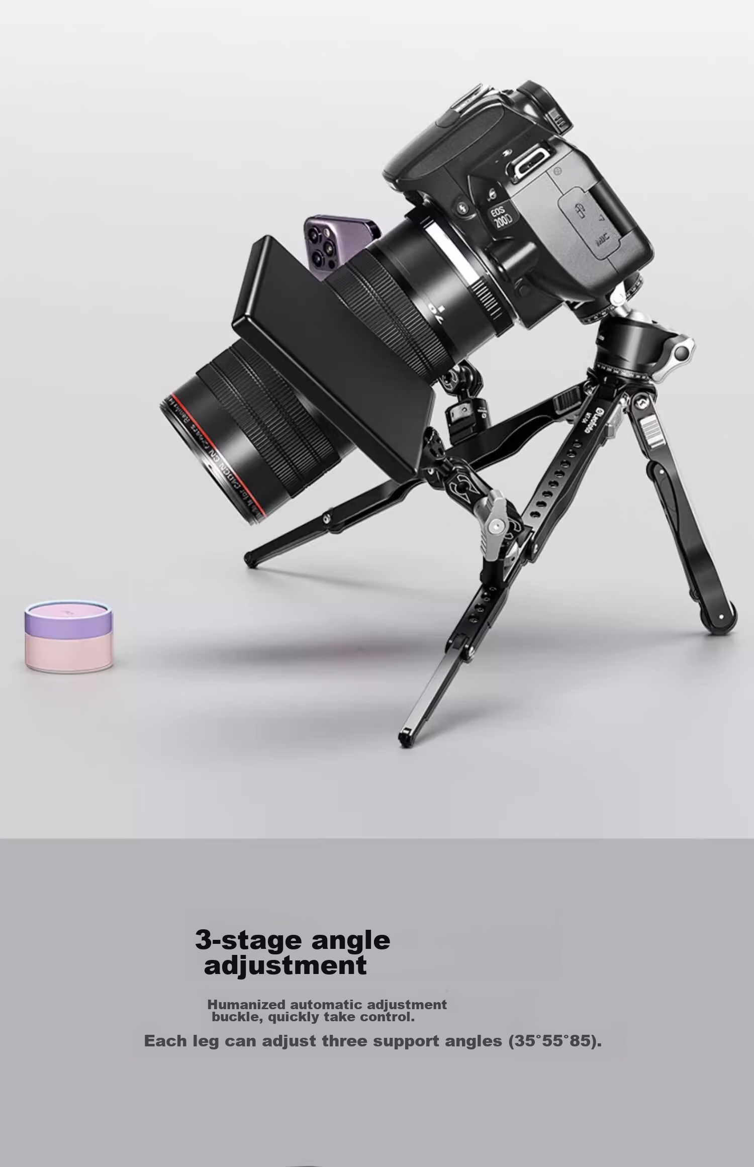 Leofoto Tripod, Mini Photography And Videography Tripod for Mirrorless And DSLR Cameras, Compatible with Canon, Nikon, Sony, Fuji, Multifunctional Desktop Tripod, MT-02 13