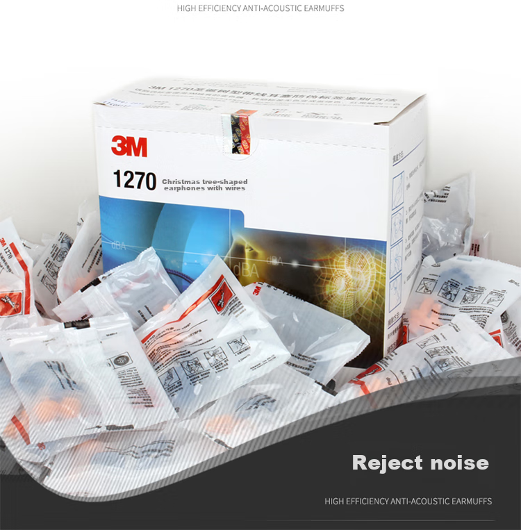 3M Earplugs, Soundproof, Spray Painting Protection, Noise Reduction, No-Knead Corded Silicone Earplugs, 1270 Earplugs, 1 Pair 13