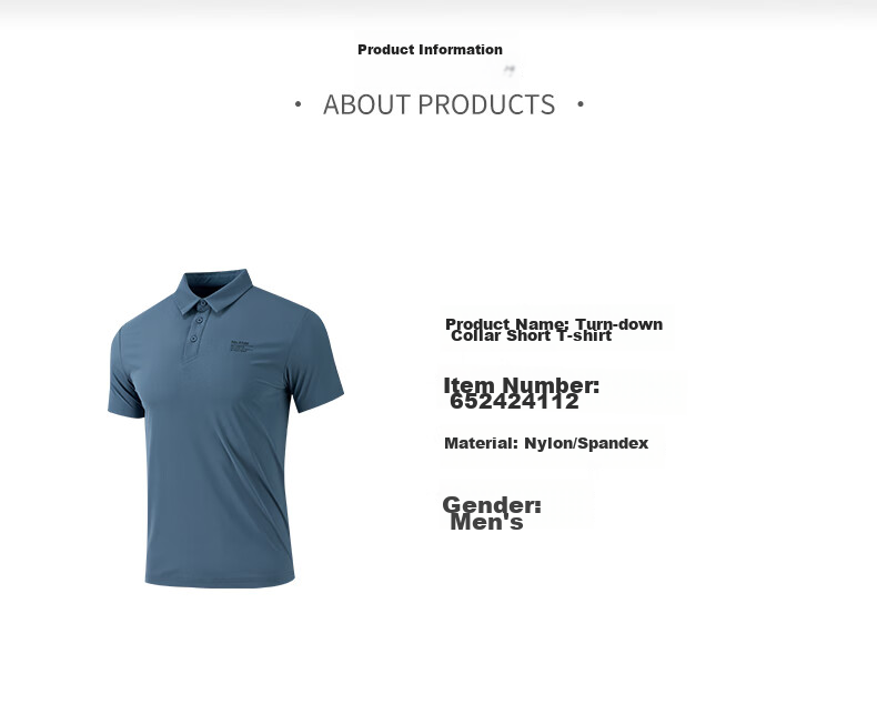 361° Men's Short Sleeve T-Shirt Spring Summer Polo Shirt Sportswear Fitness Loose Ice Silk Sun Protection 652524103D-6 57