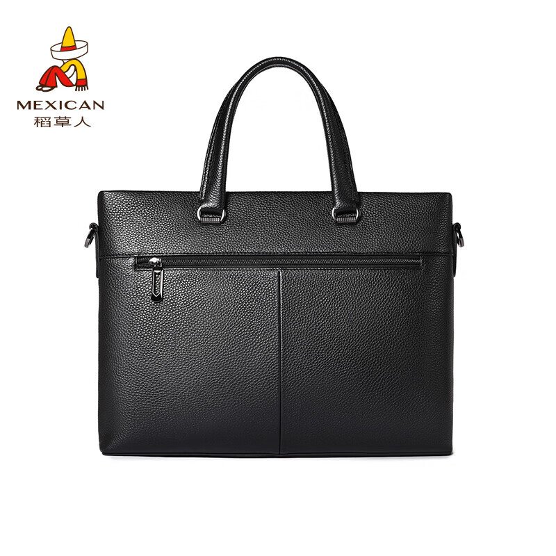 MEXICAN Men's Briefcase Genuine Top-Grain Leather Business Handbag Office Luxury 14-inch Laptop Bag