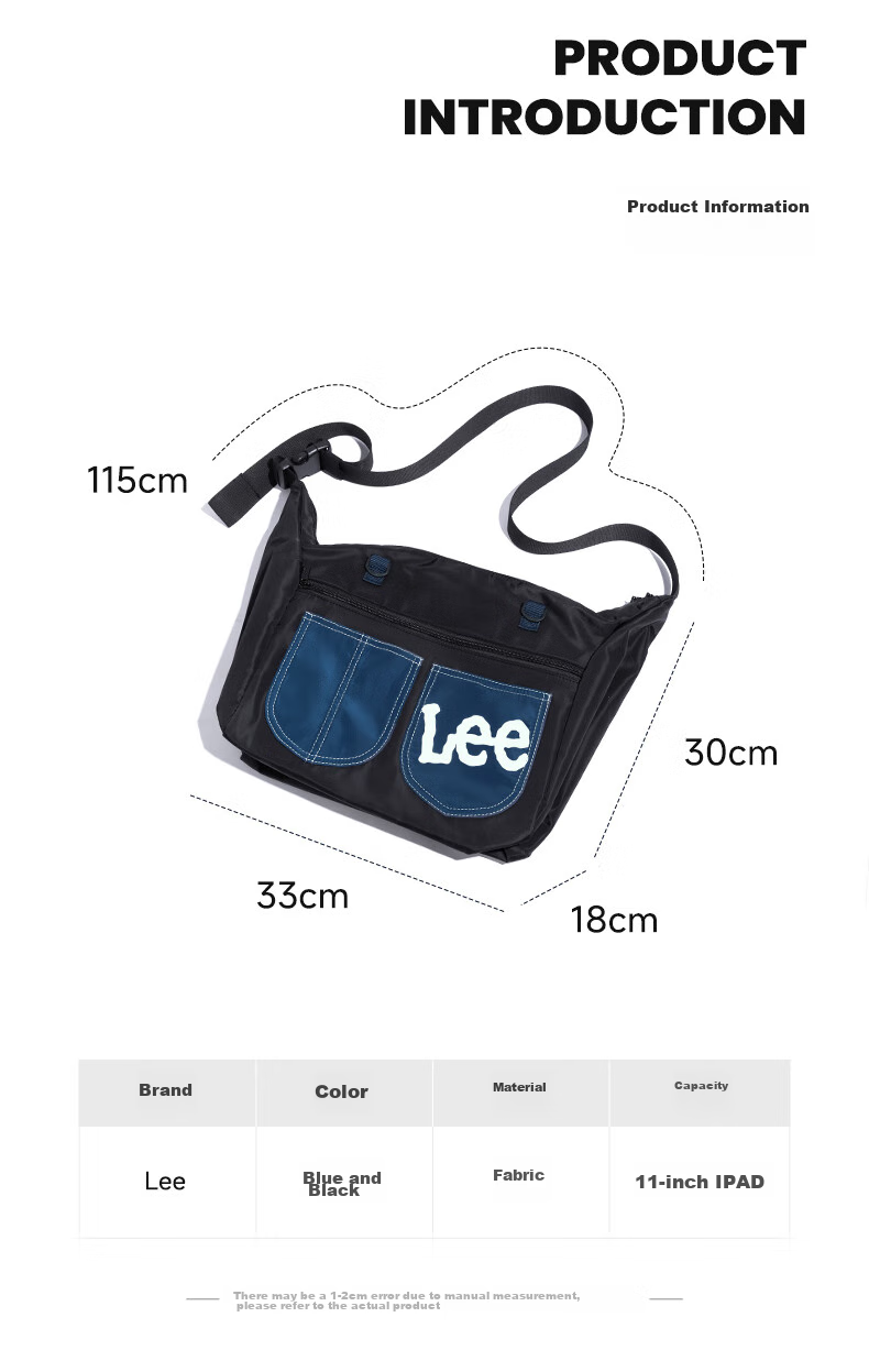 Lee Crossbody Bag, Outdoor Sports Casual Large Capacity Shoulder Bag for Women And Men, Messenger Bag, Fashionable Trendy Student Satchel 3