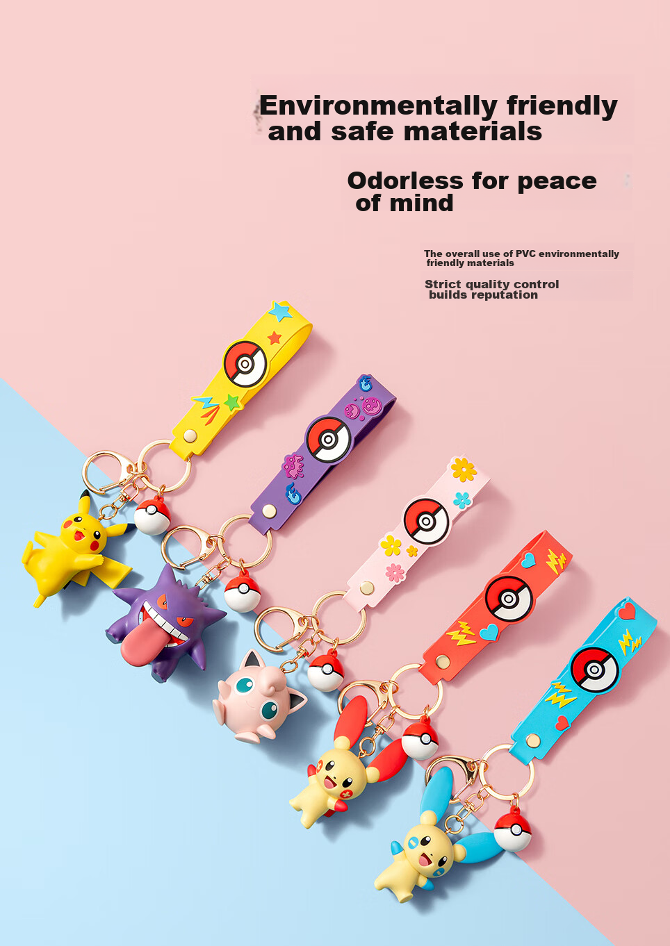 Funism Pokemon Keychain, Mewtwo Car Pendant, Backpack Charm, Birthday Gift, 52mm 7