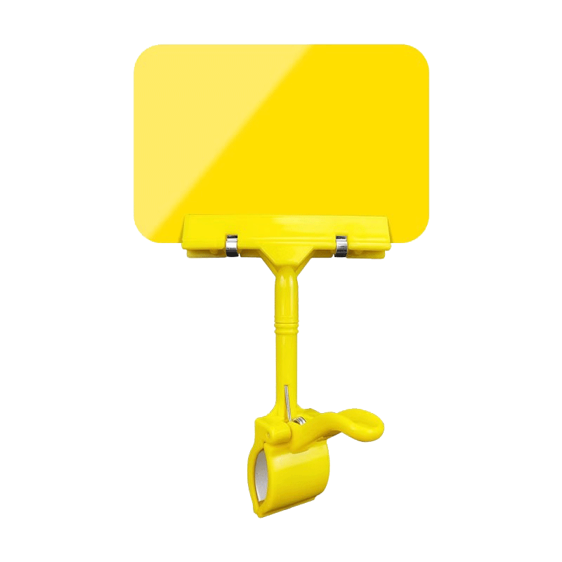 Jiamo Waterproof Display Stand, Supermarket Fresh Special Price Label, Fruit Store Price Tag, Spring Festival Promotion Pop Explosion Sticker, [A6 Yellow Board + ABS Clip] 10 Sets with Free Markers
