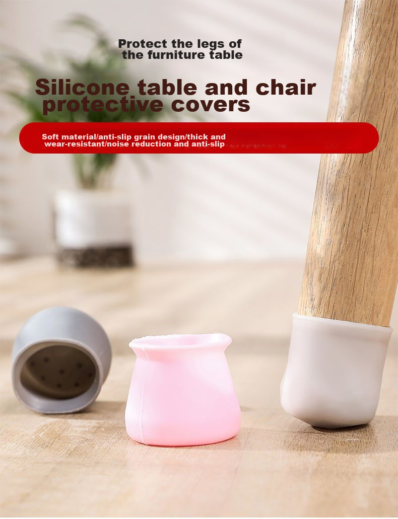 Bahainiao Silicone Table And Chair Leg Covers, 32 Pieces, Protective Covers for Chairs, Anti-Slip, Noise-Reducing, Wear-Resistant Foot Pads for Stools 1