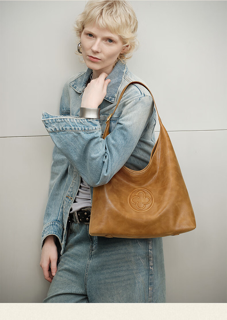 CASSILE [Celebrity Style] Cassile Tote Bag for Women, Vegetable-Tanned Sheepskin Large Capacity Hobo Bag, Birthday Gift 16