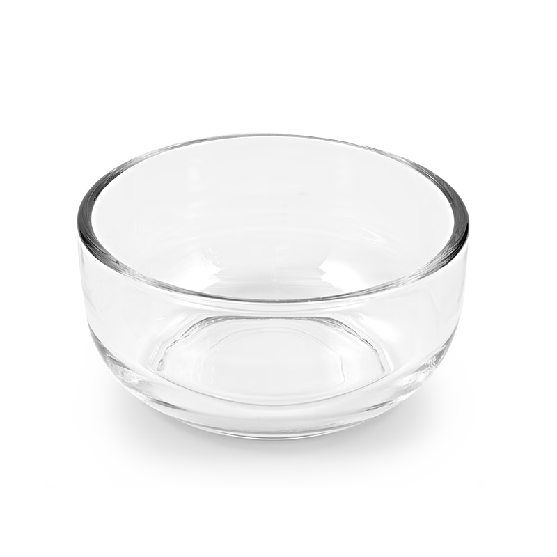GLASSLOCK Transparent Glass Soup Bowl for Home Use, Microwave Safe, Round Rice Bowl, Noodle Bowl, Imported Tableware, 510ml