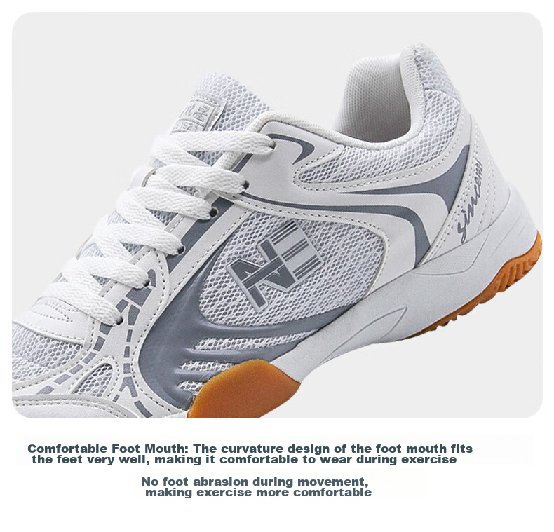 Shuangxingbate Low-Top Sports Table Tennis Badminton Shoes with Tendon Sole, Breathable Mesh Upper, Casual Running Competition Training Shoes for Men And Women Couples 14