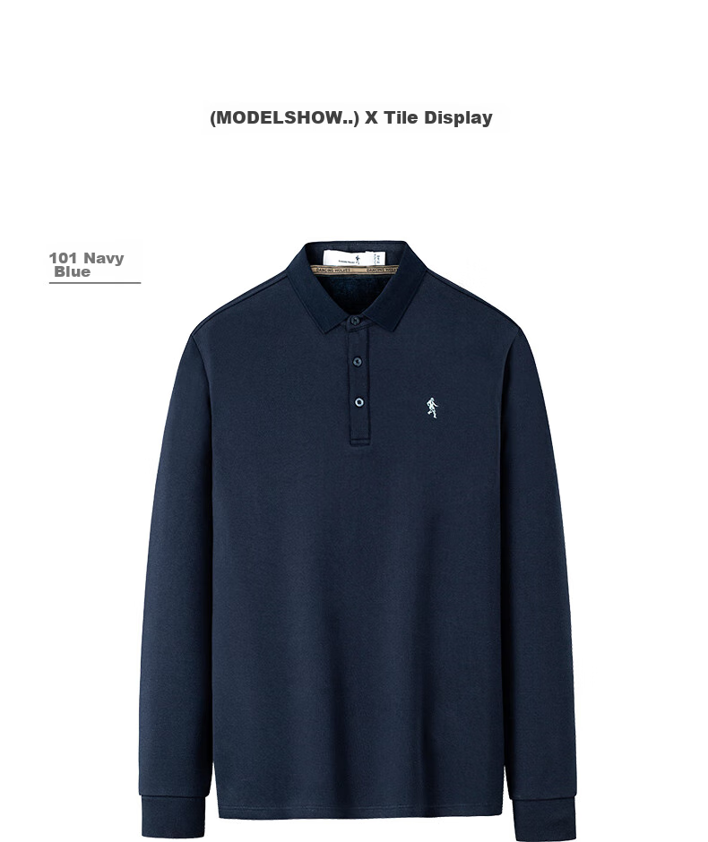 DANCING WOLVES [Fleece-Lined] Autumn And Winter Fashion Business Commute Versatile Men's Long-Sleeve POLO, 001 Black, Size 165 17