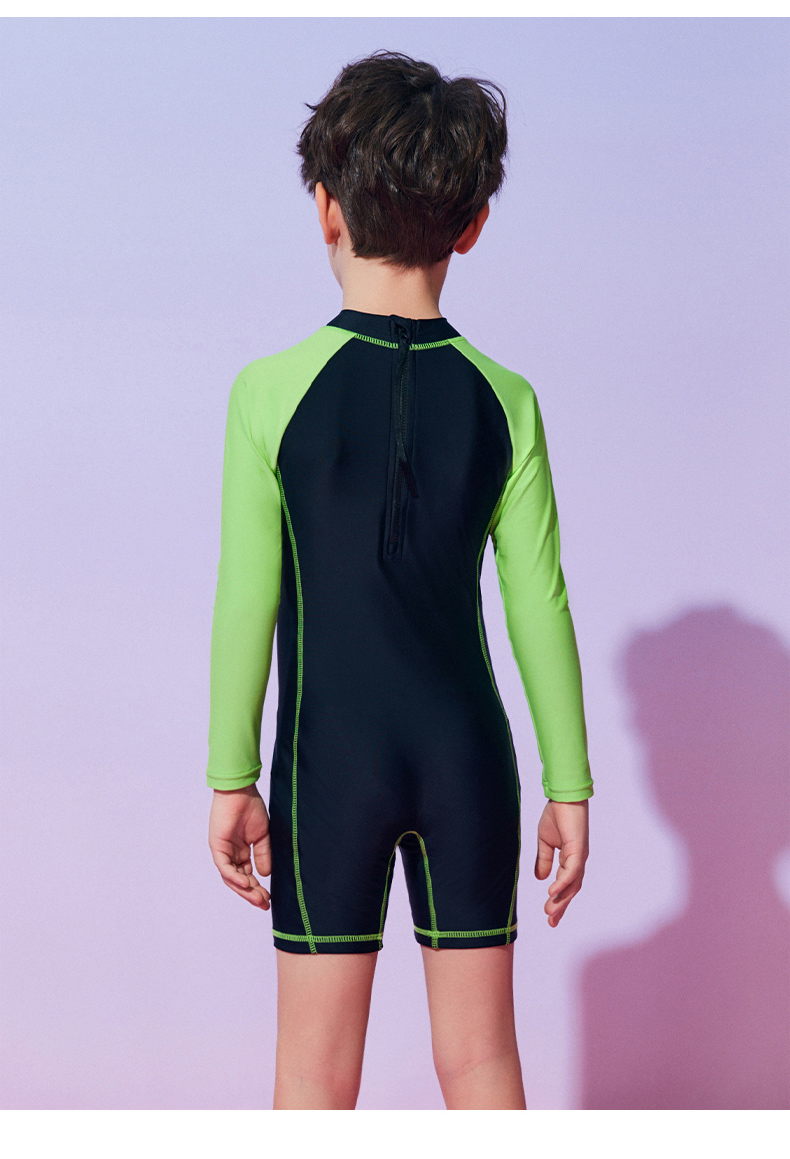 WATERTIME / Shuichuan Children's Swimwear Summer Boys' One-Piece Long-Sleeve Professional Swimsuit for Older Boys And Men's Babies 12 17