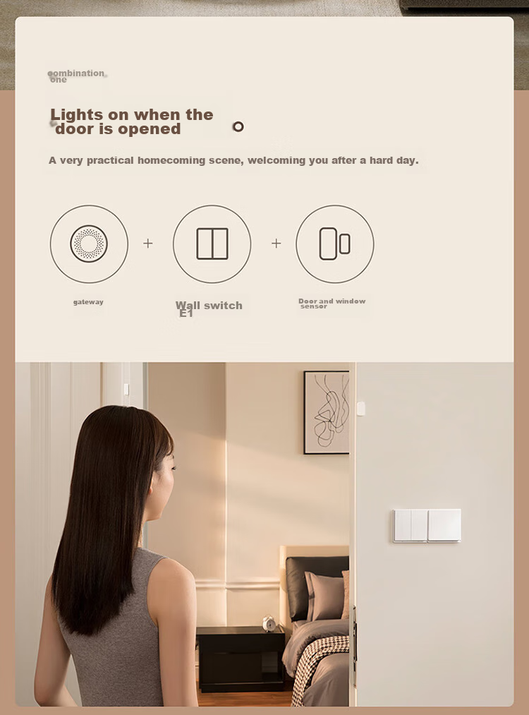 Aqara Smart Switch E1 Single Fire Single Button Intelligent Home Remote Control, Already Integrated with Mijia APP/iPhone HomeKit, White 10