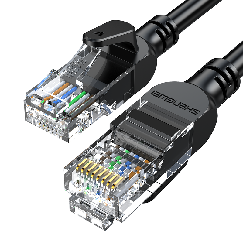 Shengwei Cat5e Ethernet Cable, 100Mbps Flame-Retardant Network Connection Cable, Cat5e Patch Cord, Computer Broadband Connection Cable, 1.5 Meters, WLC1015G