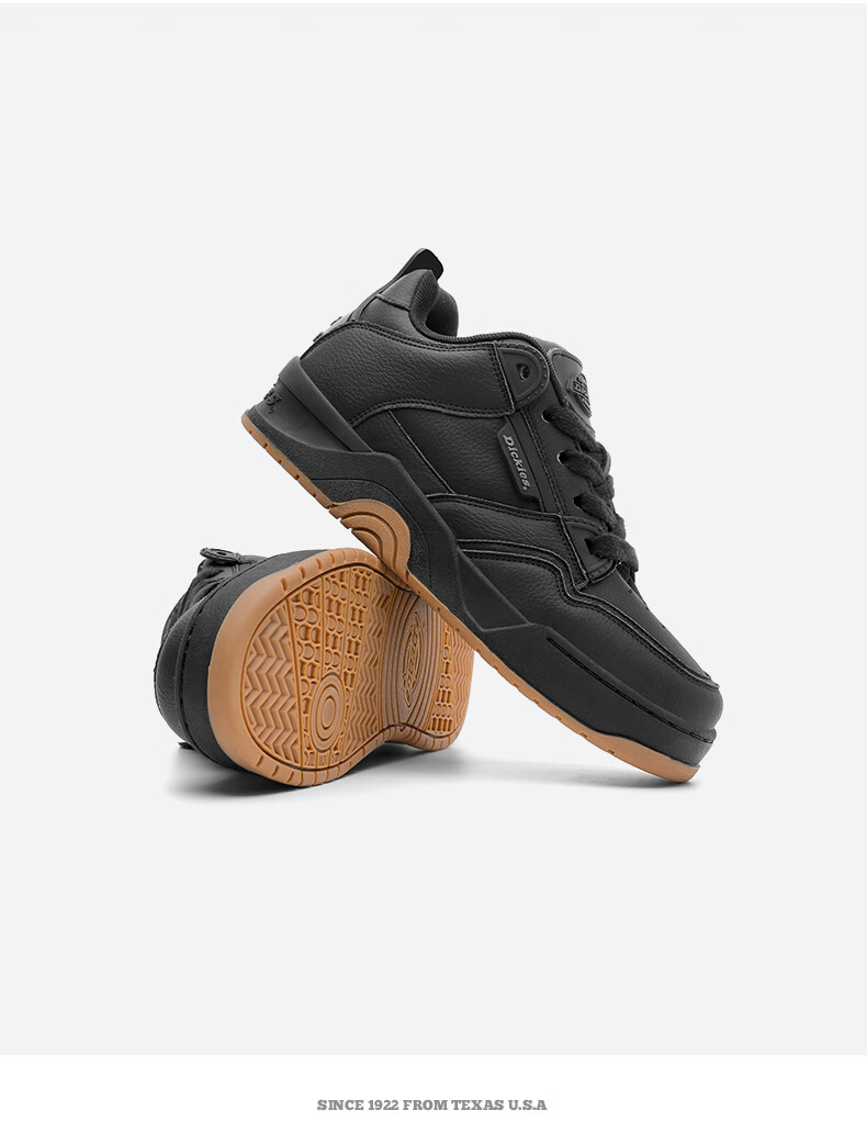 Dickies Men's Casual Sneakers, Breathable Versatile Height-Increasing Shoes, 74B All Black, Size 39 6