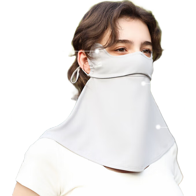 OhSunny Sun Protection Face Mask for Women, Dust-Proof And UV-Resistant, Eye Corner Protection for Men, Neck Guard Breathable Mask SLF3M172E Light Misty Blue