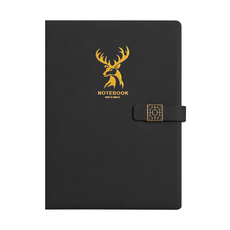 Faramon Notebook, A4 Leather Cover, Thick Notebook, Journal, Business Simple Office Meeting Record Book, Notebook Stationery Customization, A4 Athens Black