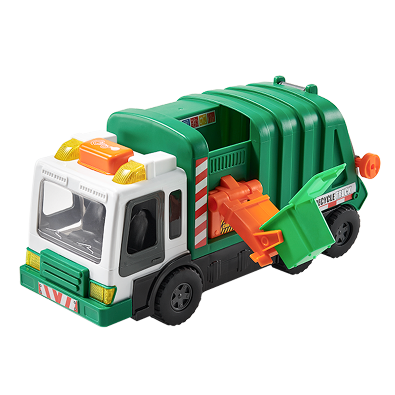 Babycare &bctoys Children's Toy Car, Realistic Vehicle, 38cm Large Size, Sound And Light, Boys' Toy, Sanitation Garbage Truck