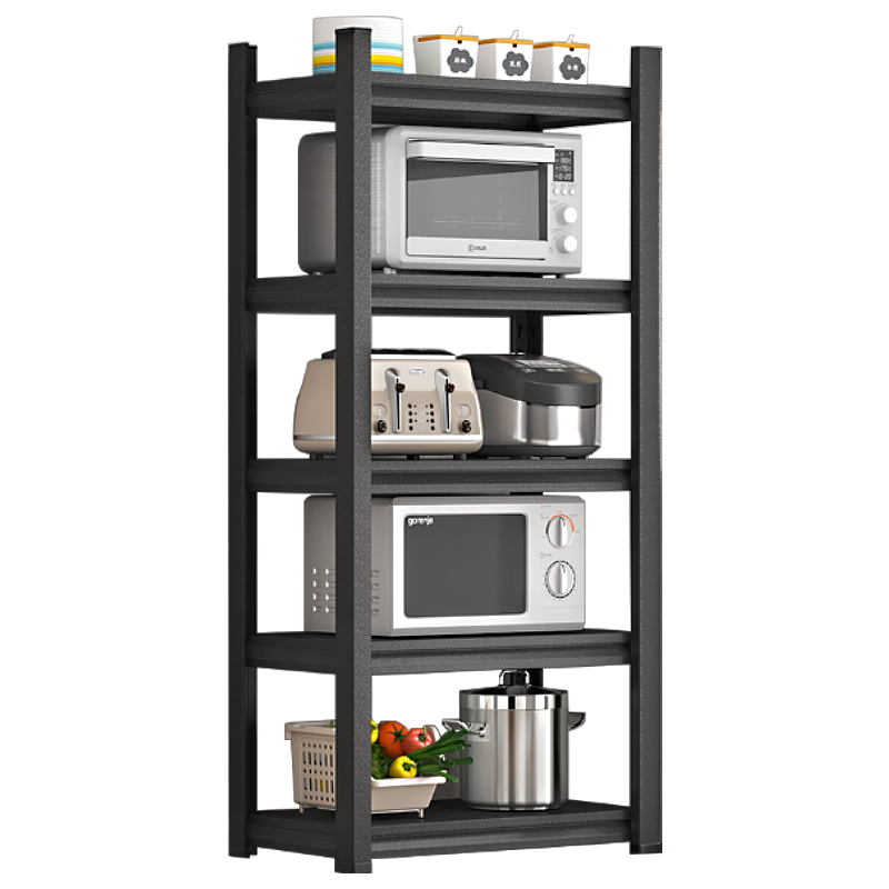Jiabangshou [Chow Yun-fat Recommended] Kitchen Storage Rack Floor-Standing Microwave Oven Stand Multifunctional Pot Rack Storage Shelf Cabinet Organizer
