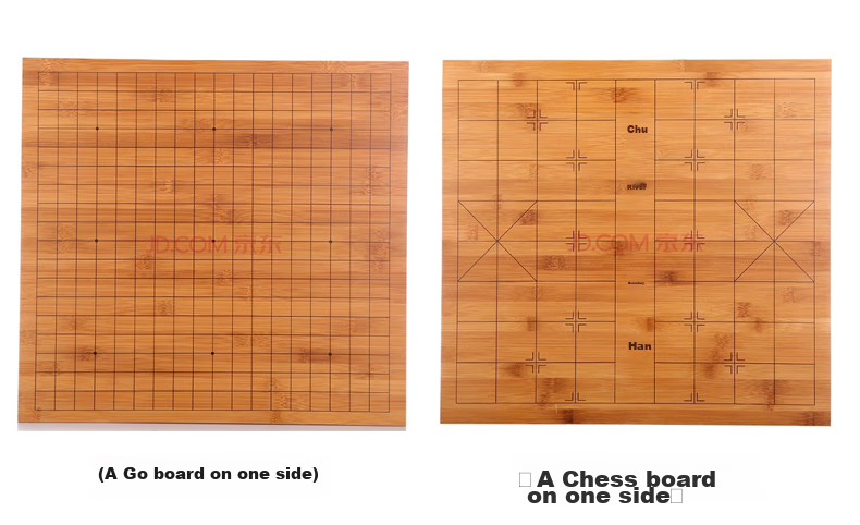 Huasheng Go And Gomoku Set with Imitation White Jade Pieces, Bamboo Chess Container, Leather Chessboard, Chinese Chess, Father's Day Gift 8