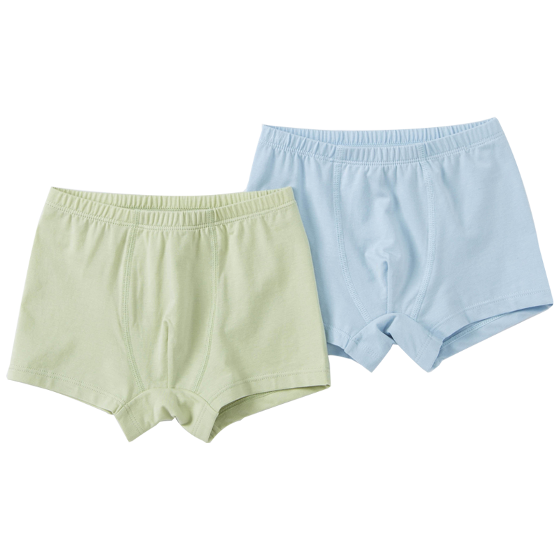DAVE & BELLA [Two-Pack] Boys' Elastic Boxer Briefs 2024 Children's Boxer Shorts Baby Underwear