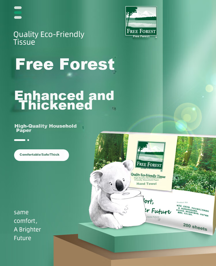 Hygienix Toilet Paper, Forest Protection, 200 Sheets * 20 Packs, Eco-Friendly Natural Color Commercial Hand Towels for Hotels And Restaurants Washrooms 1
