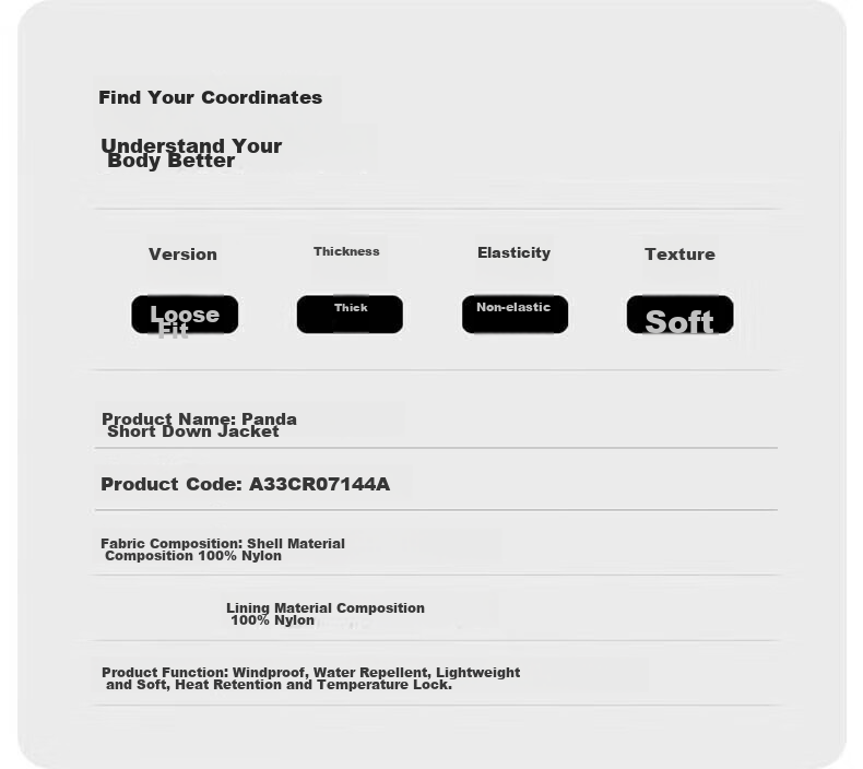 CAMEL Outdoor down Jacket, Autumn And Winter New Style for Men And Women, Thickened Duck Down, Windproof And Water-Resistant, Panda down Jacket 19