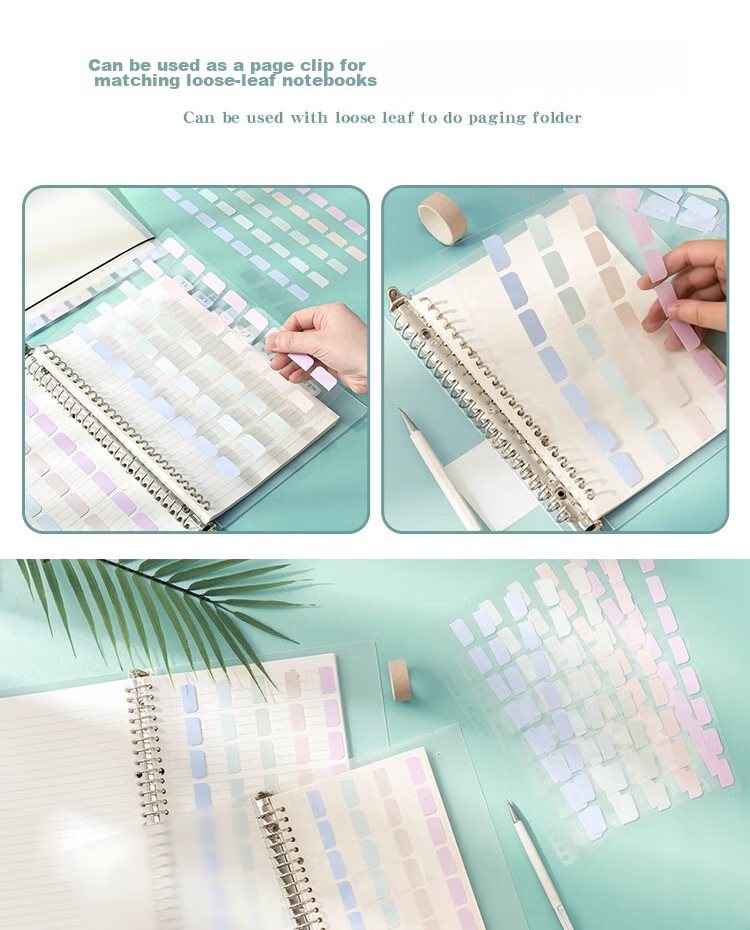 Sannianerban B5/400 Loose-Leaf Paper Index Tabs, Student Small Sticky Notes for Writing, Classification Markers, Label Stickers 8