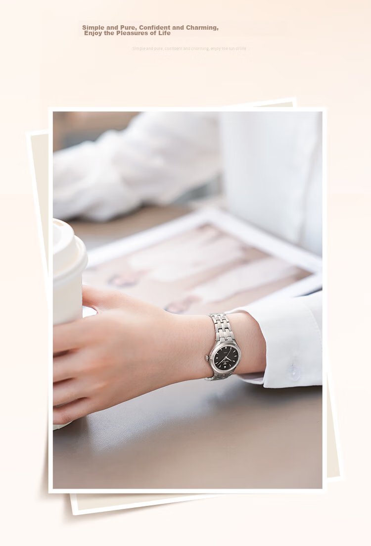 TIAN WANG Men's Watch, Birthday Gift, Steel Strap Quartz Men's Watch, Black GS3626S.DD.S1.B 15
