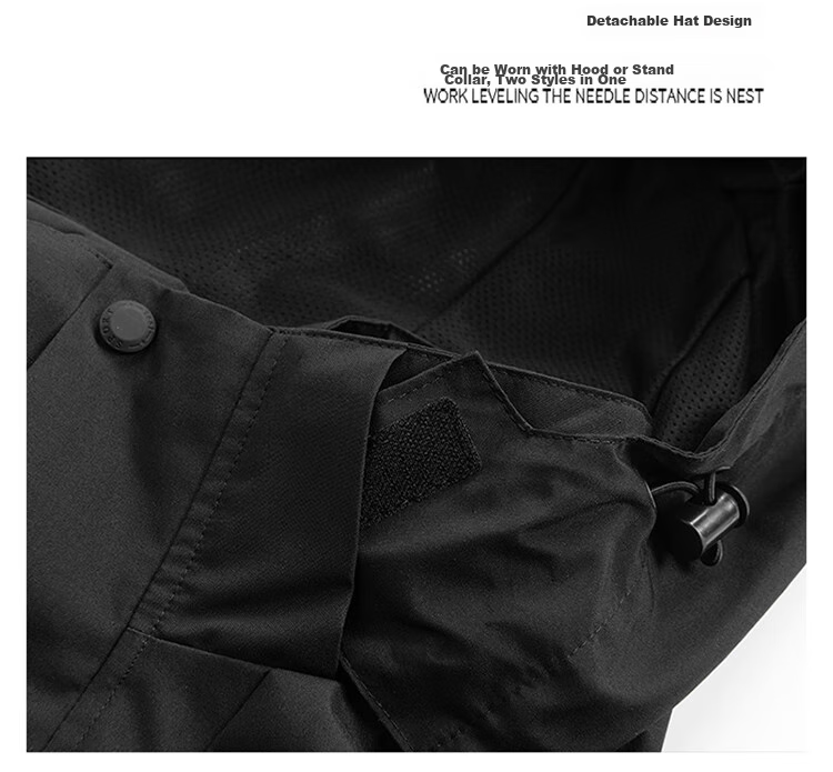 MiiOW Men's And Women's Three-In Thickened Jacket with Fleece Inner Layer, Couple Style, Waterproof Outdoor Hiking Mountaineering Coat for Me 20