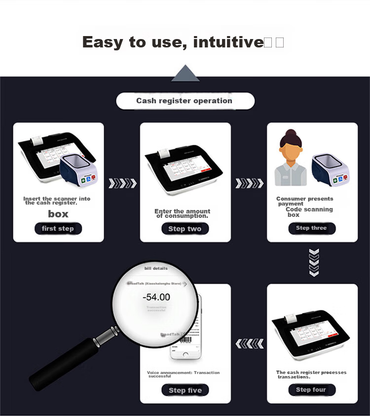 Weirong ZF2 Two-Dimensional Scanning Payment Box for Supermarkets, Express Delivery, Hospitals, Warehouses, Product Barcode Scanning, Mobile Phone Screen Scanning Payment Collection, Voice Broadcast for Deposit 6