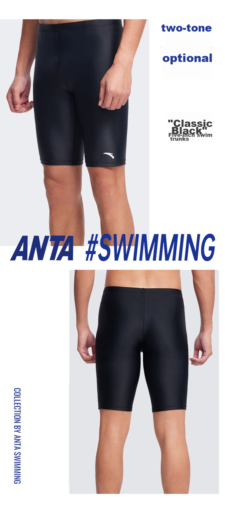 ANTA Men's Swim Trunks, Summer Quick-Dry Breathable Knee-Length Swim Shorts, Anti-Embarrassment Design, Loose-Fitting Quick-Dry Swimwear, XL 6