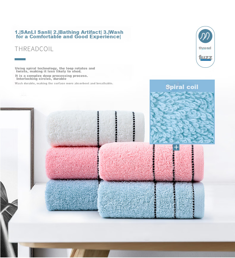 Grace Pure Cotton Towels, Adult Home Use Lint-Free Xinjiang Cotton Bath Face Towels for Men And Women, 3-Pack Sports Towels 10