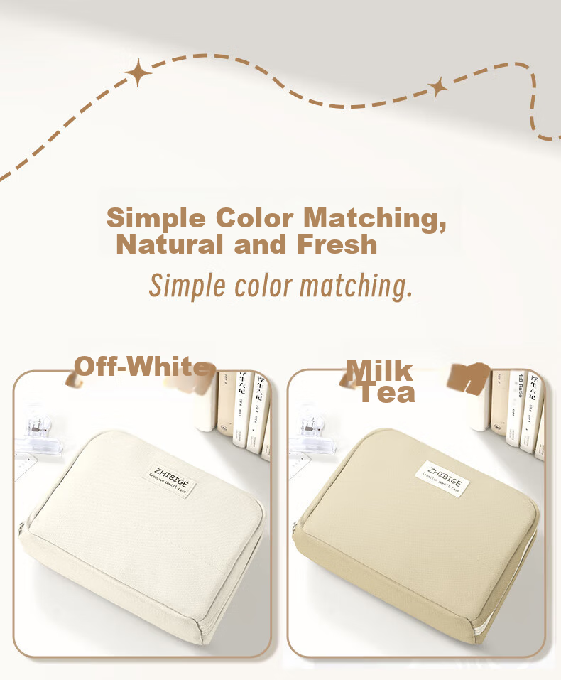 Jinzhi 9-Layer Extra Large Capacity Pencil Case, Stylish Stationery Box for Girls, Simple Pencil Case for Middle School Students, Multifunctional Storage Bag for Female Elementary School Students, Essential for Sixth Grade Back-To Supplies, Beige 3