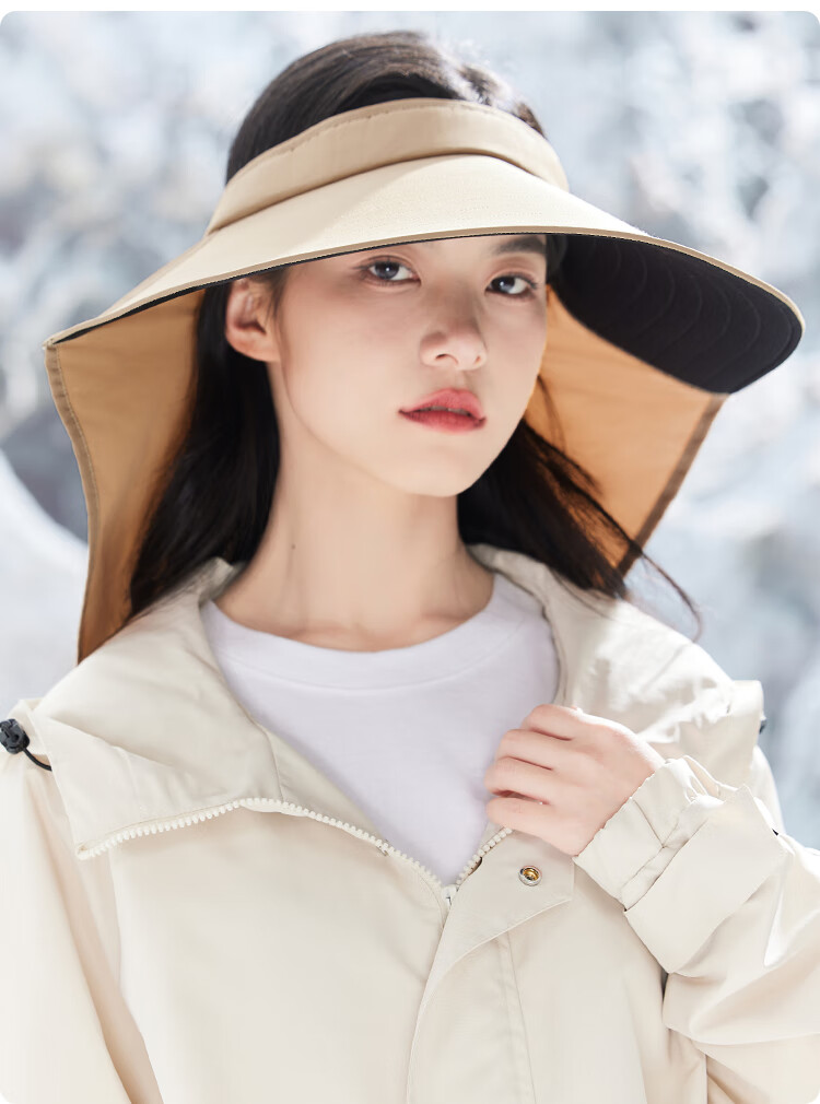 JIUMU Sun Protection Hat for Women, Sun Visor Cap, Sunhat, Open-Top Hat, Cool Hat, Summer Outdoor Face-Covering UV Protection Hat for Wome 12