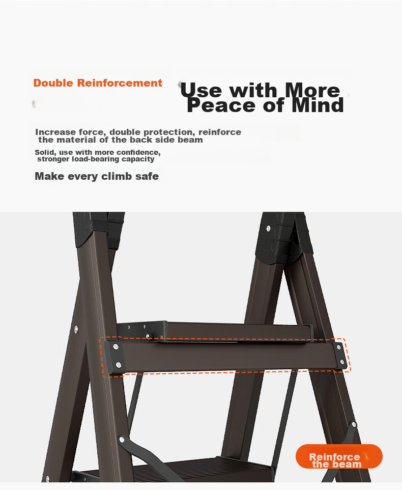 AOPENG Folding Ladder for Home Use, Four-Step Thickened Aluminum Alloy Indoor And Outdoor Climbing Ladder, A-Frame Ladder for Engineering Projects 9