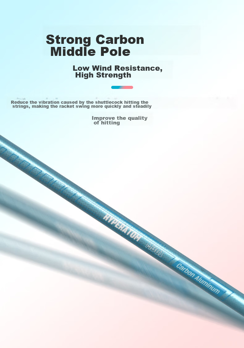 ANTA Professional Carbon Fiber Badminton Racket, Ultra-Light And Durable Single Racket for Competition, Deep Blue Color, Model 638-1 5