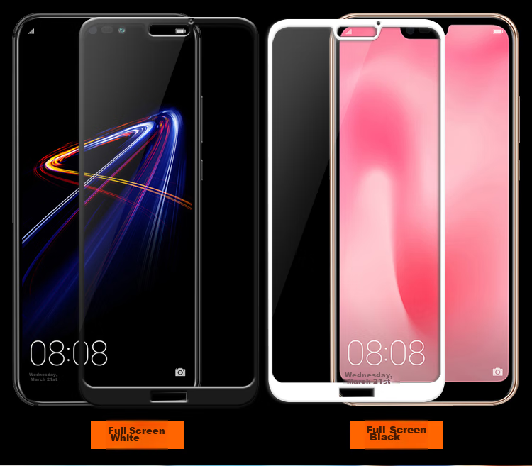 ESCASE Huawei Nova 4/5i/6se Tempered Glass Screen Protector Full Coverage All-Glass No White Edge for Nova 4/5i/6se Universal High Definition Clear 3