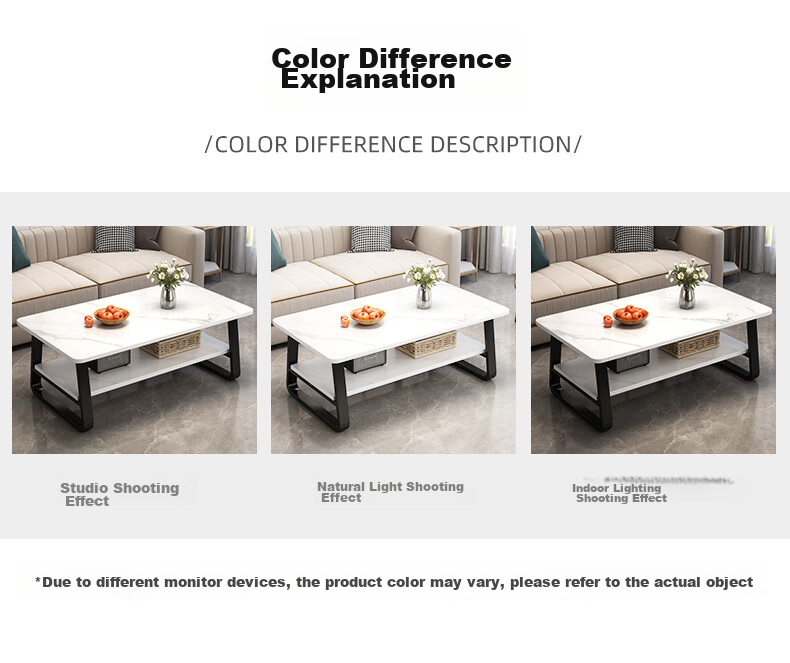 Shanshanmuyi Coffee Table, Living Room Double-Layer Light Luxury Coffee Table, Small Apartment Modern Minimalist Small Tea Table, Multifunctional Sofa Side Table 8