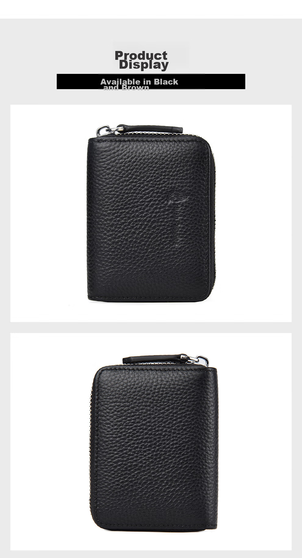 Hush Puppies Card Holder for Men, Large Capacity Leather Case with Multiple Card Slots, ID Holder, Birthday Gift 8