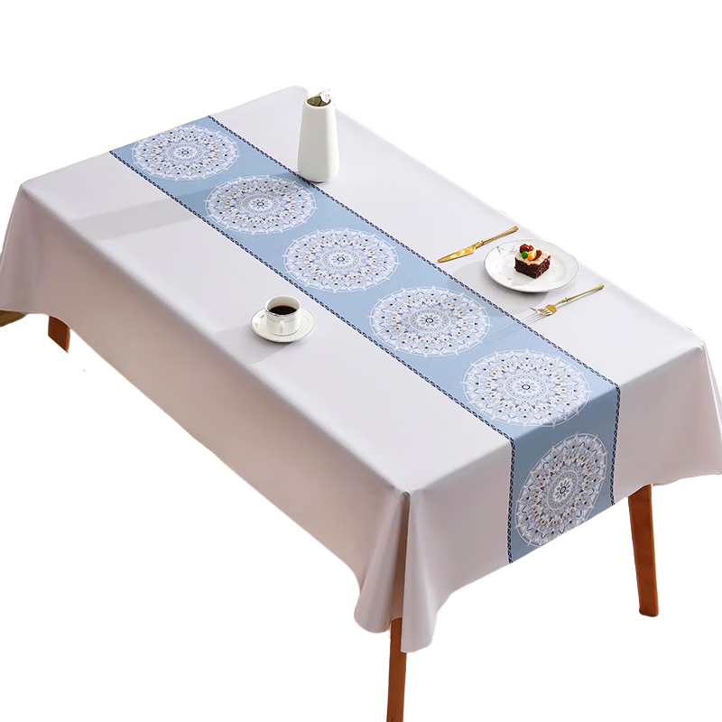JANMEIJIA Tablecloth, Waterproof, Oil-Proof, Heat-Resistant, Luxurious High-End Feel, Coffee Table Mat, Table Pad, PVC Dining Table Mat, Rectangular Shape