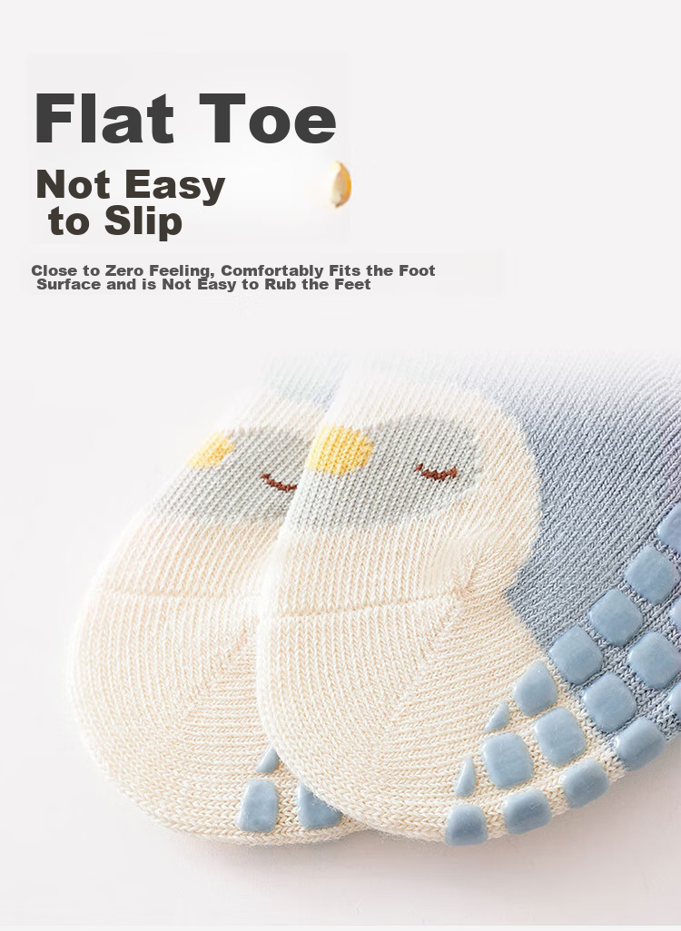 Aibaoshi Baby Floor Socks, Spring And Autumn Infant Socks, Indoor Walking Socks, Early Education Mid-Calf Socks, 3 Pairs, Size M, T044 8