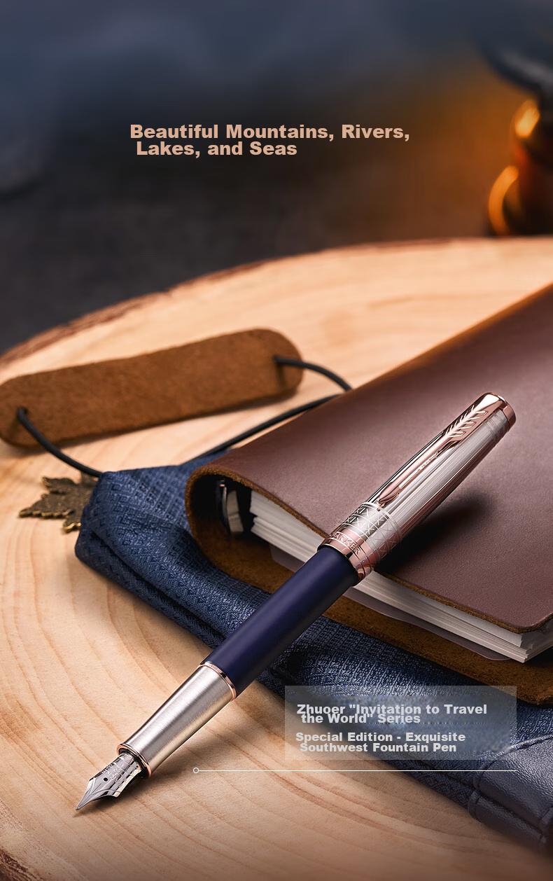 PARKER High-End Fountain Pen, Luxury Business Gift, Light Luxury Present, 18k Gold Nib, Zhuoer Xianfeng Series Ink Pen + Premium Gift Box, Mid-Autumn Festival Gift for Friends, Baitiao Discount 2