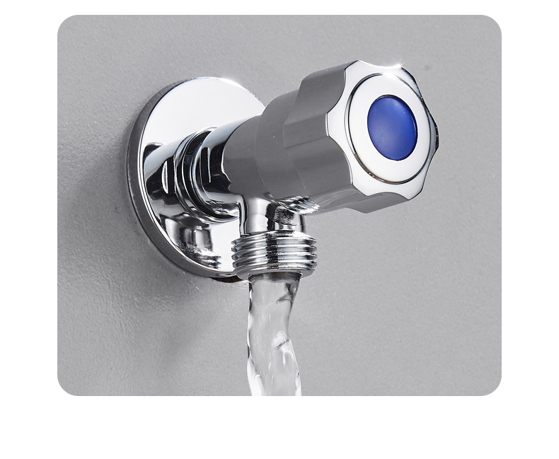HSPA 2-Pack Angle Valve, Full Copper Thickened Triangular Valve, Gas Water Heater Cold And Hot Water 4-Point Angle Valve, Toilet Stop Valve 7100 13