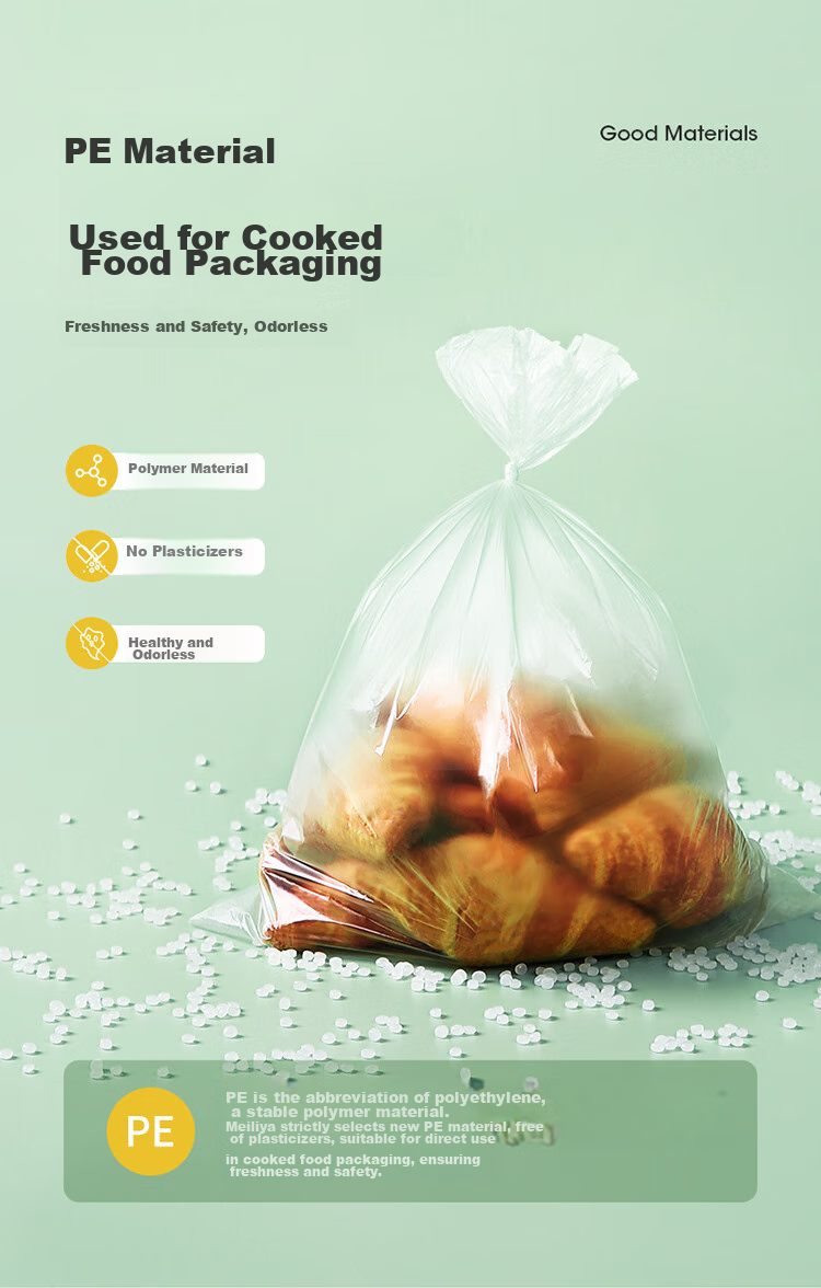 MARYYA Food Storage Bags Vest-Style 280 Count Large Size Food-Grade Thickened Sealed Bags Disposable Roll-Up Packaging Bags 9