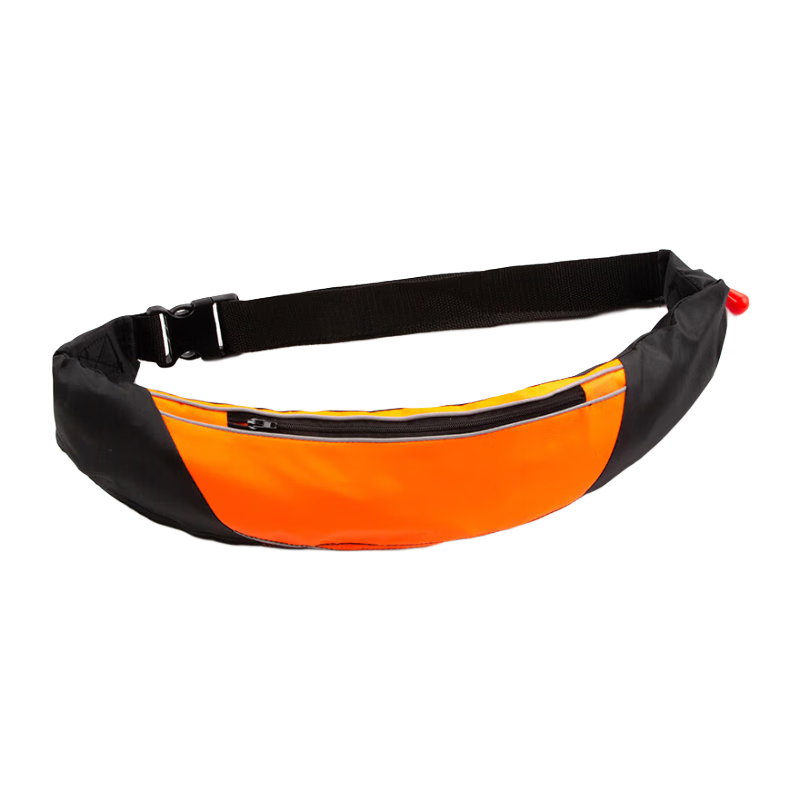 ASORAIN Portable Automatic Inflatable Life Belt, Adult High Buoyancy Life Ring for Water Rescue, Orange