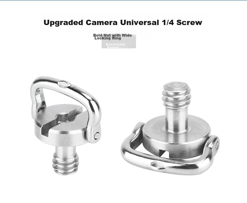 Leofoto Quick Release Plate, Stainless Steel Upgraded Version, Widened Hand-Tightening Lock, 1/4 Universal Screws, 2 Pieces 2