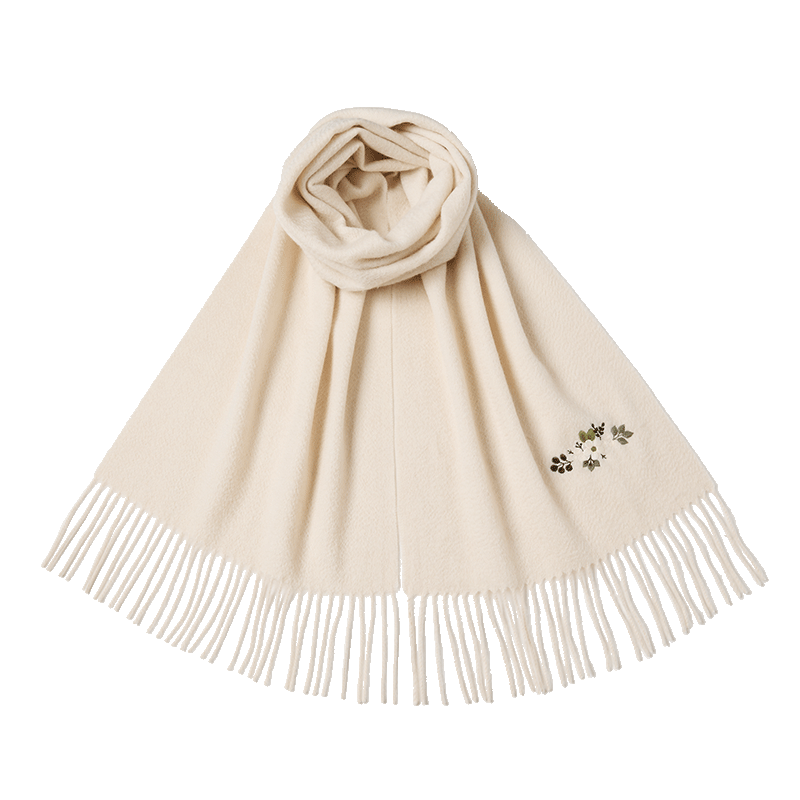 JIUMU Pure Wool Scarf for Women, Autumn And Winter Neck Warmer, Warm Shawl, Gift for Women And Mothers, Mid-Autumn Festival Birthday Gift Box Set