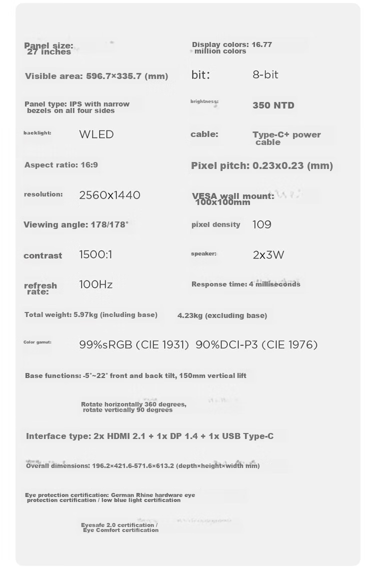 Lenovo 23.8-inch Full HD 100Hz Native 99% sRGB Professional Color Gamut Three-Sided Narrow Bezel Office Monitor L24-4e 14