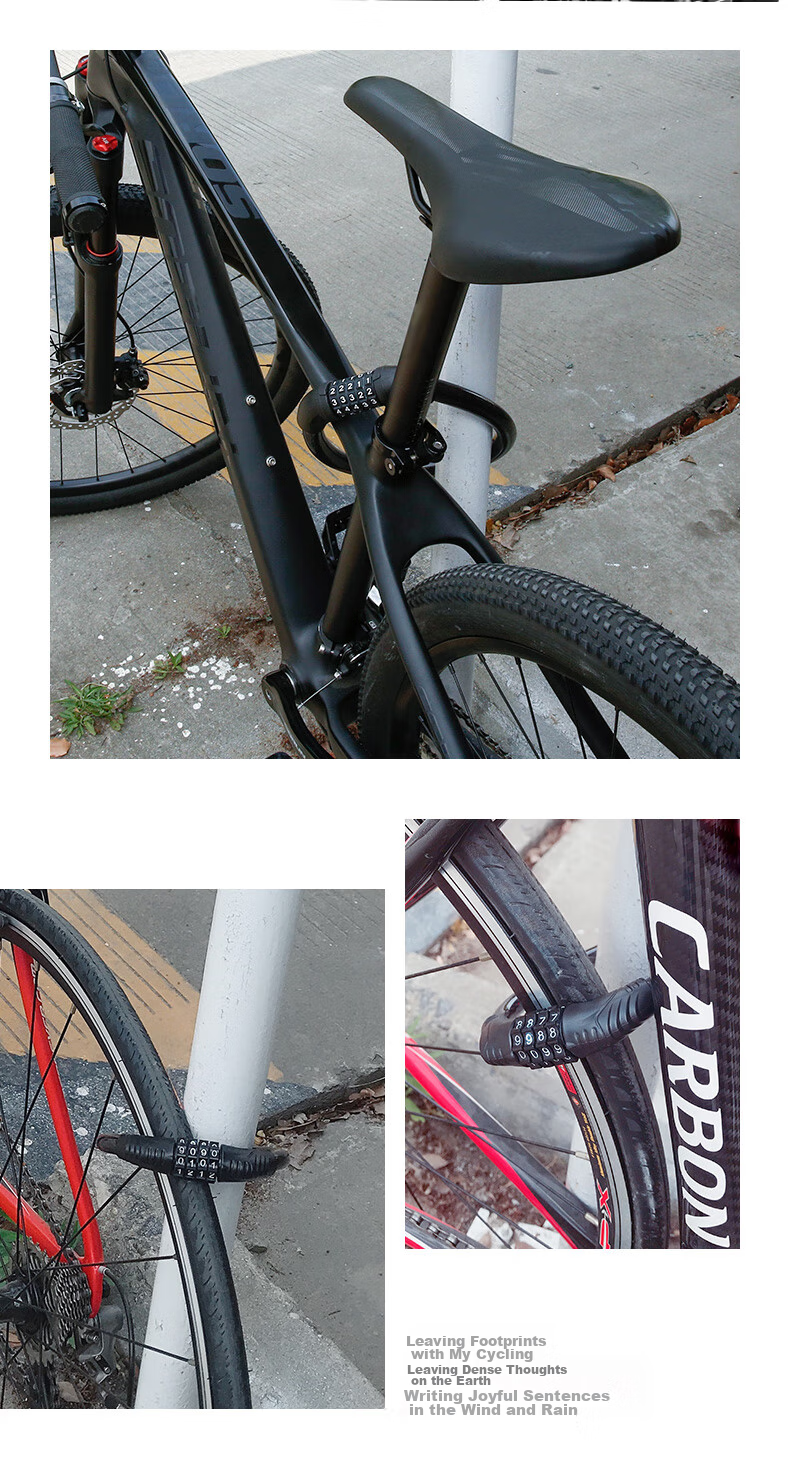FG FLYING PIGEON Mountain Bike Lock, Ring Lock, Anti-Theft Lock, Universal for Road Bikes And Folding Bikes, 4-Digit Combination Lock 13