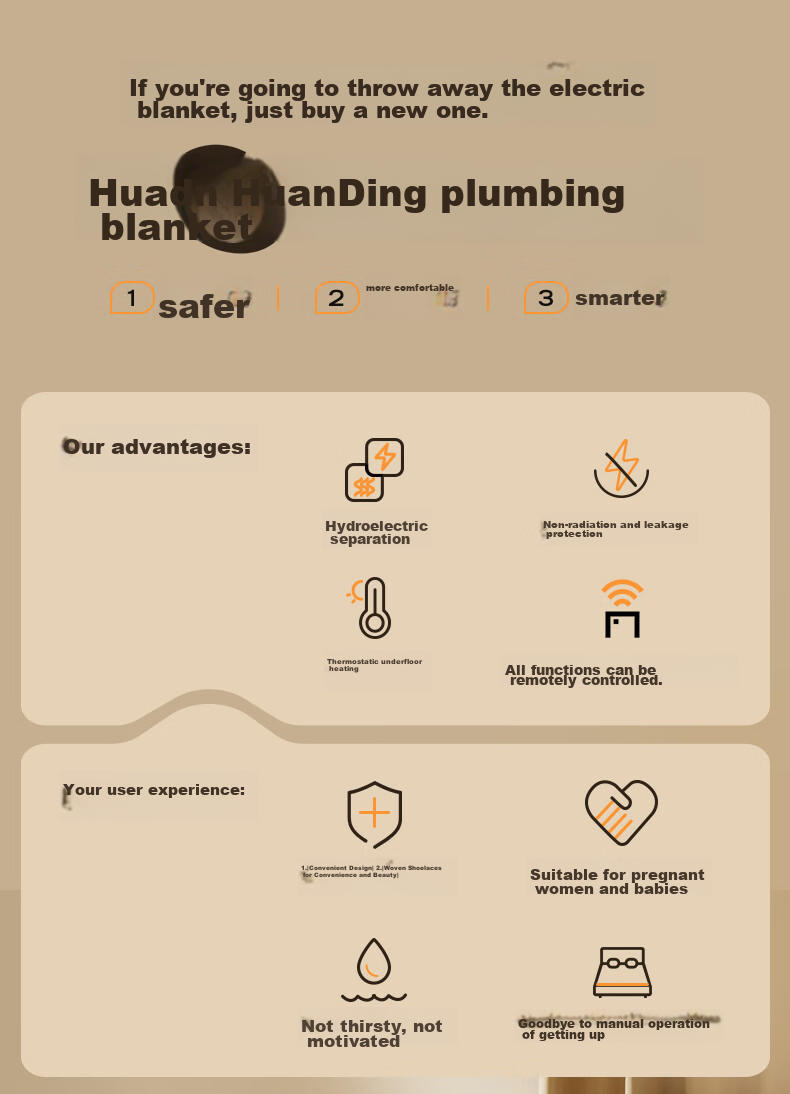 Huanding Water Heating Blanket, Sold by JD, 2026 New Model Water Heating Electric Blanket, Water Circulation Electric Mattress Pad, 1.8 Meters X 2 Meters 2