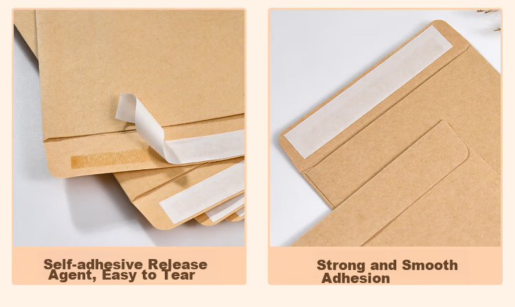 Kingdee , 20 Pieces/pack, Blank Kraft Paper Self-Adhesive Envelopes No. 2, Thickened with Double-Sided Tape, Vintage Chinese-Style Paper Bags, Self-Sealing Sample Packaging Bags 3